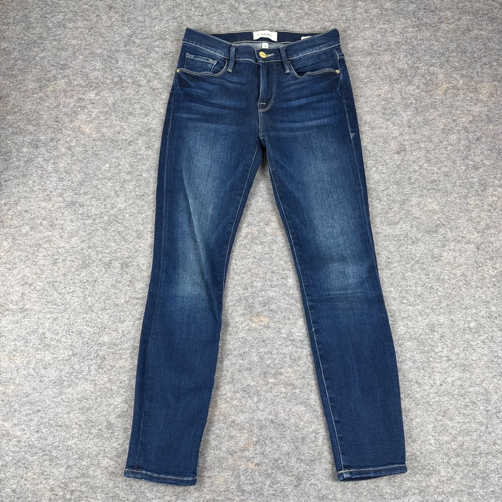FRAME Denim Le Skinny de Jeanne‎ Crop Jeans 26"  Blue Womens 26